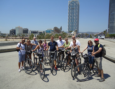 visite Barcelona en bici Puerto Olimpico