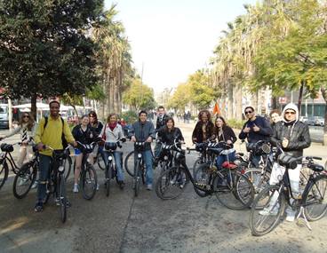 tour en bici estudiantes Barcelona
